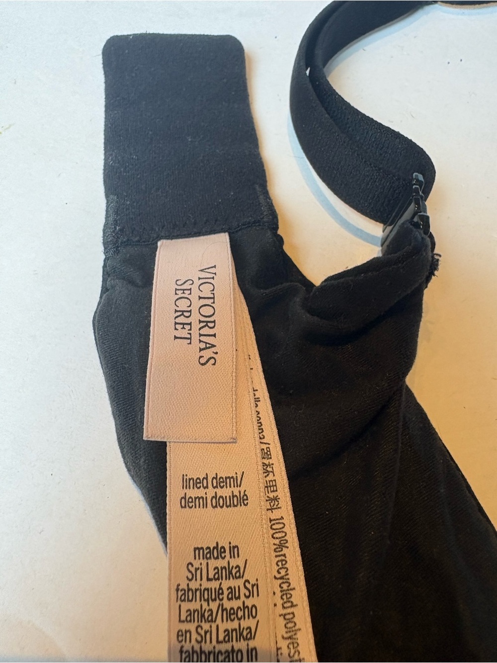 Victoria's Secret Body by Victoria Black Lined demi Bra UW padded Size 38B - Picture 3 of 8